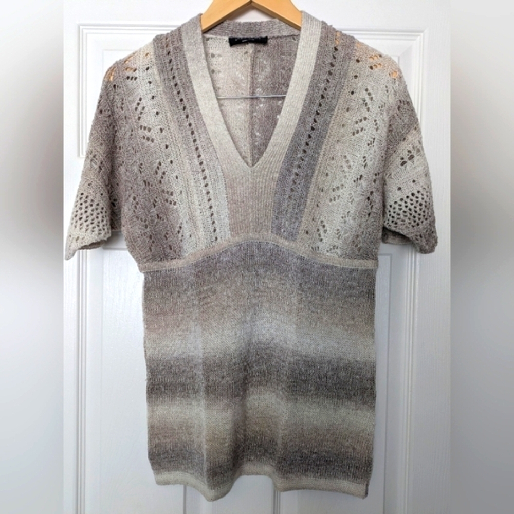 Passport Elegant Beige Knit Sweater